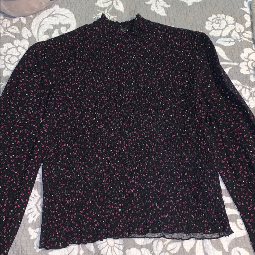 floral blouse with rushed body